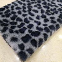 Poliéster reciclado Estampado de leopardo Piel de conejo Piel falsa súper suave Tela de piel sintética de felpa artificial