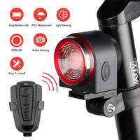 Luz Trasera Inteligente LED A8 para Bicicleta, Inalámbrica, con Alarma Antirrobo, Luces Traseras Rojas Intermitentes Automáticas, Luz Estroboscópica de Seguridad, Alimentada por Batería