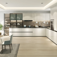 Meubles de cuisine aux designs modernes, conception 3D pour armoires de cuisine