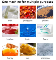 Machine de remplissage et d'emballage horizontale automatique de haute précision pour assaisonnements de fondue chinoise, huile de piment, pâte de sésame, cacahuètes