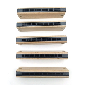 Armónica de madera de haya de doble fila de 16 orificios, afinación en Do, instrumento de viento para principiantes, juguete educativo para la iniciación musical de niños pequeños - Product Image 2