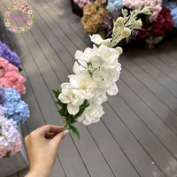 Nouvelle Conception – Fleurs Artificielles Blanches de Delphinium et Jacinthe en Latex Effet Naturel pour Mariage ou Décoration Intérieure (Noël, Nouvel An)