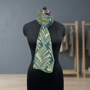 Pañuelo de Algodón Ligero y Transpirable con Estampado Tropical, Reversible, para Uso Diario de Mujeres, Accesorio para Todas las Temporadas - Product Image 3