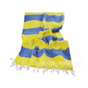 La Habana PESHTEMAL turco Toalla de playa directa de fábrica Multicolor audaz rayas de algodón pareo Arco Iris colección - Product Image 1