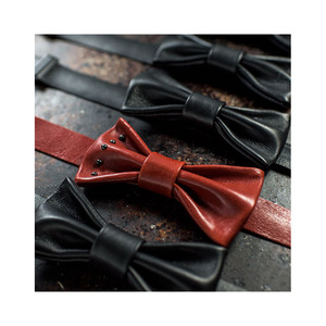 Corbata de cuero PU para bodas y ocasiones informales de negocios, corbata formal de negocios para hombre, corbata elegante para discoteca. - Product Image 5