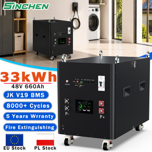 Poland Stock Fast Shipping <b>48V</b> 51.V 660Ah 33kWh Large Capacity Lithium <b>Battery</b> Pack with JK V19 BMS for Home Energy Backup - Product Image 1