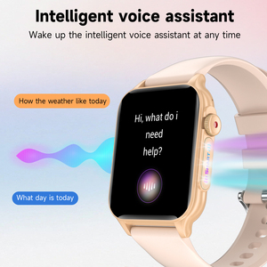 Jam tangan pintar layar sentuh penuh Ips 1.96 inci warna mempesona lampu pernapasan ganda pemantauan kesehatan Gp6 - Product Image 4