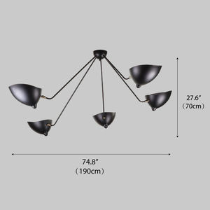 Lampada da Soffitto a Ragno Moderna per Soggiorno e Ufficio in Acciaio <span class=keywords><strong>al</strong></span> <span class=keywords><strong>Carbonio</strong></span> e Alluminio Filato LED Vendita Diretta dalla Fabbrica Lampada da Soffitto Serge Mouille - Product Image 6