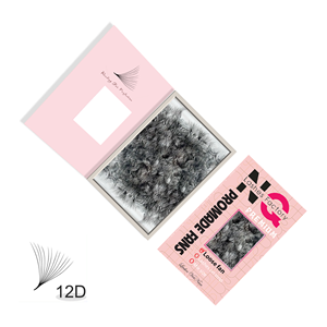 NQ Wholesale 0.03 0.05 0.07 Mega <b>Volume</b> Synthetic Hair <b>Lash</b> Trays Natural Long Soft Brown Russian <b>Volume</b> Deep Brown Eyelashes - Product Image 1