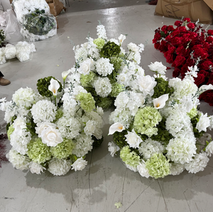 M-FB95 Décoration de luxe pour mariage, arrangement de fleurs en soie rouge, <span class=keywords><strong>champagne</strong></span>, bleu, boules de fleurs pour centre de table - Product Image 1