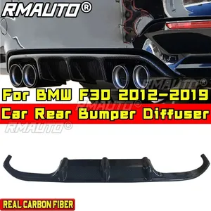 F30 Rear Bumper Lip Real Carbon Fibe MP Style Car Bumper Diffuser Body Kit <b>Splitter</b> for BMW F30 2012-2019 Car Accessories - Product Image 1