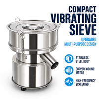 Vibro-cribleur circulaire compact 50-120W avec éjection latérale pour le criblage de poudres alimentaires, de poudres métalliques et la classification des granulés