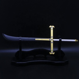 Animation Cosplay Mihawk Sword Prop Toy Japanese character metal mini katana sword 30CM from China Manufacturer - Product Image 3