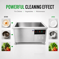 Lave-vaisselle automatique à ultrasons avec eau chauffée pour le nettoyage de la vaisselle, idéal pour les buffets, banquets, restaurants et systèmes de cuisine.