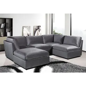 Индивидуальный современный модульный диван для гостиной, мебель, Бесплатная комбинация ткани, Прямая поставка с оттоманским диваном