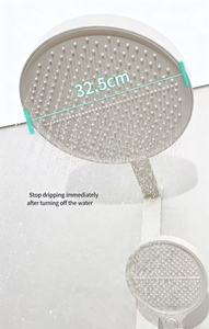 Système de douche numérique chromé avec douches pluie haute pression extra larges et douces pour salles de bain et appartements modernes - Product Image 3