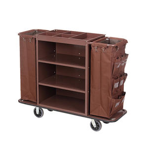 Chariot de service pour <span class=keywords><strong>chambre</strong></span> <span class=keywords><strong>d</strong></span>'hôtel et usage en resort - Chariot de nettoyage, de rangement et de <span class=keywords><strong>d</strong></span>échets multi-usages - Product Image 1