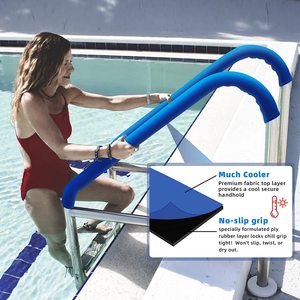 4 pies natación antideslizante seguridad pasamanos agarre manijas manga <span class=keywords><strong>piscina</strong></span> pasamanos cubiertas - Product Image 6