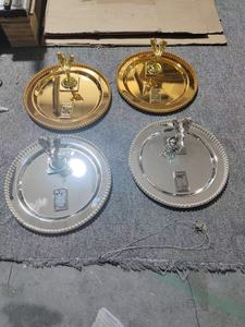 Cenicero de Acero Inoxidable de Lujo, Color Blanco con Detalles Dorados, Forma Cuadrada, Personalizable, para Uso en el Hogar y Hoteles - Product Image 3