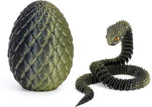 بيضة أفعى عيد الفصح البلاستيكية المطبوعة ثلاثية الأبعاد الأكثر مبيعًا، لعبة مبتكرة ومضحكة لتخفيف التوتر لدى الأطفال، لعبة ديكور للبيع بالجملة - Product Image 6