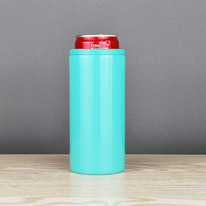 Vaso térmico personalizado de acero inoxidable de 12 oz para latas de cerveza delgadas, enfriadores de latas al vacío OEM para latas altas y delgadas - Product Image 1