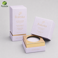 Boîte d'emballage rigide de luxe personnalisée pour bougies, avec couvercle et base en feuille d'or, pour soins de la peau, avec insert pour pot de bougie parfumée