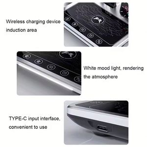 Fast Charging R11 Desktop Electric Smart Lifting 4 in 1 Phone Charger Digital Alarm Clock 15W Wireless Charger With <b>Light</b> - Product Image 6