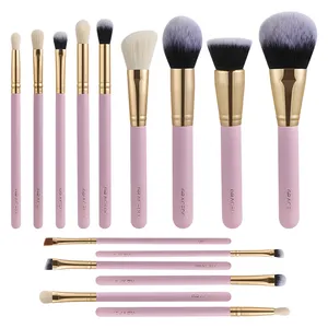 Suppliers Latest Design Fashion Pink Fantasy Makeup Brush Pink Marble Makeup Brushes With Bag