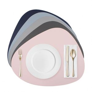 Unique Irregular PU Placemat Washable Heat Resistant Table Mat Perfect for Home Dining, Parties, and Events - Product Image 1