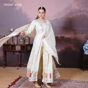 Elegante Conjunto de Traje Anarkali Bordado Estilo Pakistaní para Mujer, Diseño de Palazzo con Dupatta, Vestido Étnico para Fiesta - Product Image 2