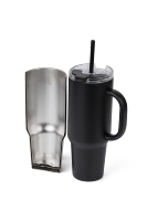 Gobelet isotherme personnalisé en acier inoxydable de 40 oz avec poignée, isolation sous vide 12-24h, vente en gros, pour la rentrée scolaire, anti-fuite