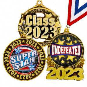 Medalla Deportiva Conmemorativa Universal 3D 2024, Venta Directa de Fábrica, Bajo Precio, Impresión por Serigrafía - Product Image 1