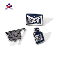 Longzhiyu 20 Tahun Produsen Kerajinan Logam Kustom Pin Kerah Desain Logo Sendiri Lencana Enamel Lunak Keras Pin Lencana Kustom