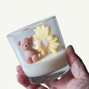 Nến thơm sáp đậu nành hình gấu bông nhỏ, thủy tinh borosilicate, MSDS/CE, quà tặng ngày Valentine - Product Image 5