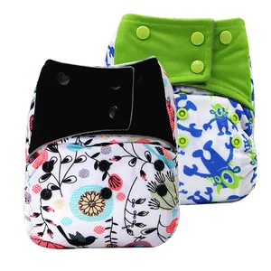 Custom AIO Cloth Baby Diaper Wholesale AIO Newborn Reusable Washable Cloth Baby Diapers For Sale