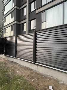 Écran d'Intimité en Aluminium, Clôture de Sécurité Noire à Lattes, Brise-<span class=keywords><strong>Vue</strong></span> en Aluminium pour Jardins et Façades - Product Image 2