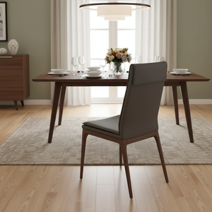 Sedia da Pranzo in Vera Pelle di Cavallo Design Nordico Minimalista Arredamento per Soggiorno e Sala da Pranzo Moderno - Product Image 3