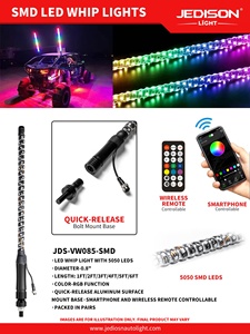 Nueva Antena de Asta de Bandera con Luz RGB Impermeable JDS, Luz de Seguridad Brillante para UTV/ATV, Camioneta Todoterreno, 12V 24V, 2 pies, 3 pies, 4 pies, 5 pies, 6 pies - Product Image 2