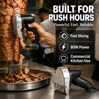 Machine à découper le shawarma portable, électrique, professionnelle, pour la découpe de kebab doner