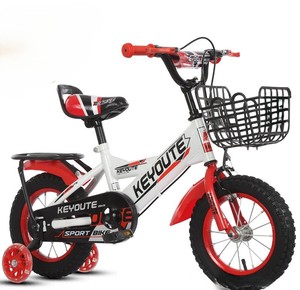 Vélo pour garçon de 2 à 10 ans, 12 à 20 pouces, double frein, cadre en acier carbone, roues d'apprentissage, vitesse unique avec siège arrière - Product Image 2
