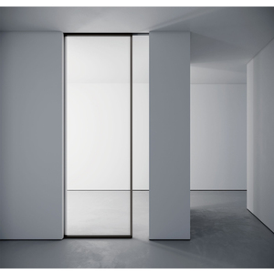 Tasca retrattile in vetro temperato oro nero <span class=keywords><strong>Al</strong></span> Soft Close porta scorrevole in vetro porta telescopica sincronizzata nascosta insonorizzata - Product Image 5