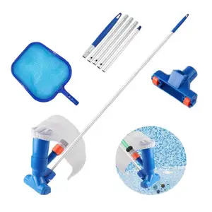 EE011 Gadgets de filtre à eau de piscine, baignoire, étang, filet de préhension de feuille, ensemble d'aspirateur à Jet de piscine, Machine de nettoyage de piscine détachable