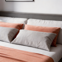 Ensemble moderne et intégré rose pour chambre et bureau à domicile avec lit, bureau, étagères LED et armoire multifonctionnel