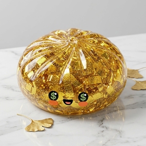 H58 Maltose Feuille d'or Chignon cuit <span class=keywords><strong>à</strong></span> la vapeur Squishy Fun Réaliste Chignon cuit <span class=keywords><strong>à</strong></span> la vapeur Design mignon Doux au toucher Délicieusement rebondissant - Product Image 1