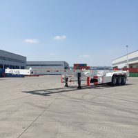 Châssis robuste, plateforme durable, remorquage d'équipements lourds, construction, agriculture, utilisation industrielle, semi-remorque à plateau plat, 40 tonnes