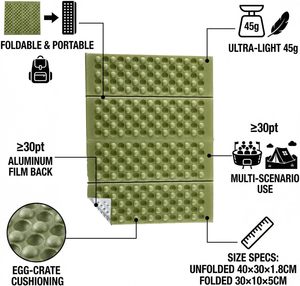 Colchoneta Plegable para Sentarse, para Camping, Playa, Asiento Plegable para Exteriores, Cojín XPE, Colchoneta Portátil Impermeable para Camping, Parque, Picnic - Product Image 6