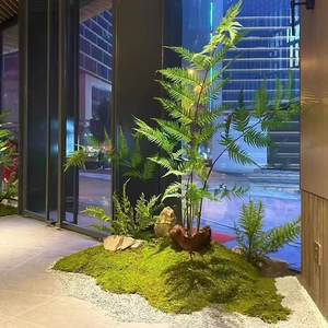 Pot d'arbre Bonsaï Vert Artificiel au Design Moderne Réaliste Petite Branche de Bureau en Faux Plastique Plante avec Feuilles de <span class=keywords><strong>Fougère</strong></span> Arbre - Product Image 3