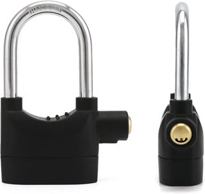 Cerradura de alarma, pestillo de seguridad antirrobo de <span class=keywords><strong>110</strong></span> DB, pestillo <span class=keywords><strong>para</strong></span> motocicleta y bicicleta, cerradura de alarma con sirena de seguridad universal, con 3 llaves - Product Image 4