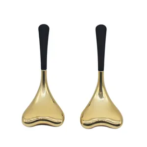Customize Logo Gold Color Gua Sha Cold Therapy Cryo Massage Ice Stick Facial Ice Spoon