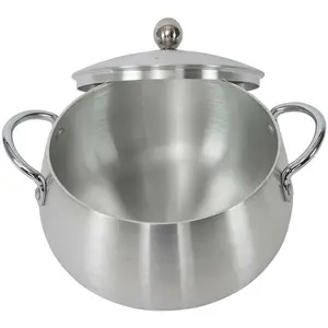 Olla de aluminio con forma de vientre, juego de utensilios de cocina de 16/18/20/22/24 cm